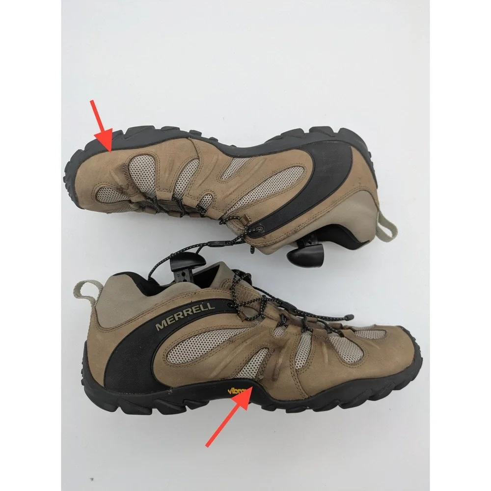 Merrell Mens Gorpcore Leather Hiking Chameleon 8 Shoes 14 Brown Vibram Trail
